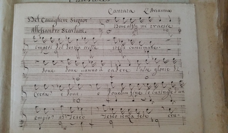 Partition ancienne du XVIII ème siècles d'alexandro Scarlatti 20150523