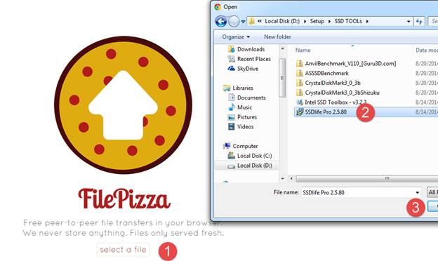 FilePizza: Chia sẻ file dung lượng lớn qua mạng nhanh và bảo mật nhất Filepi11
