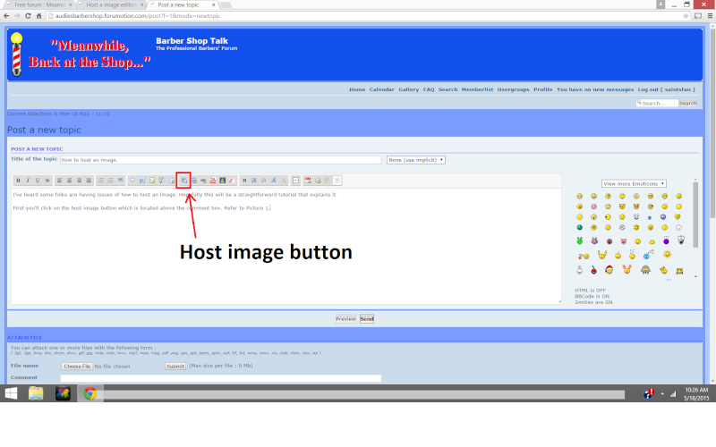 How to host an image. Pictur10