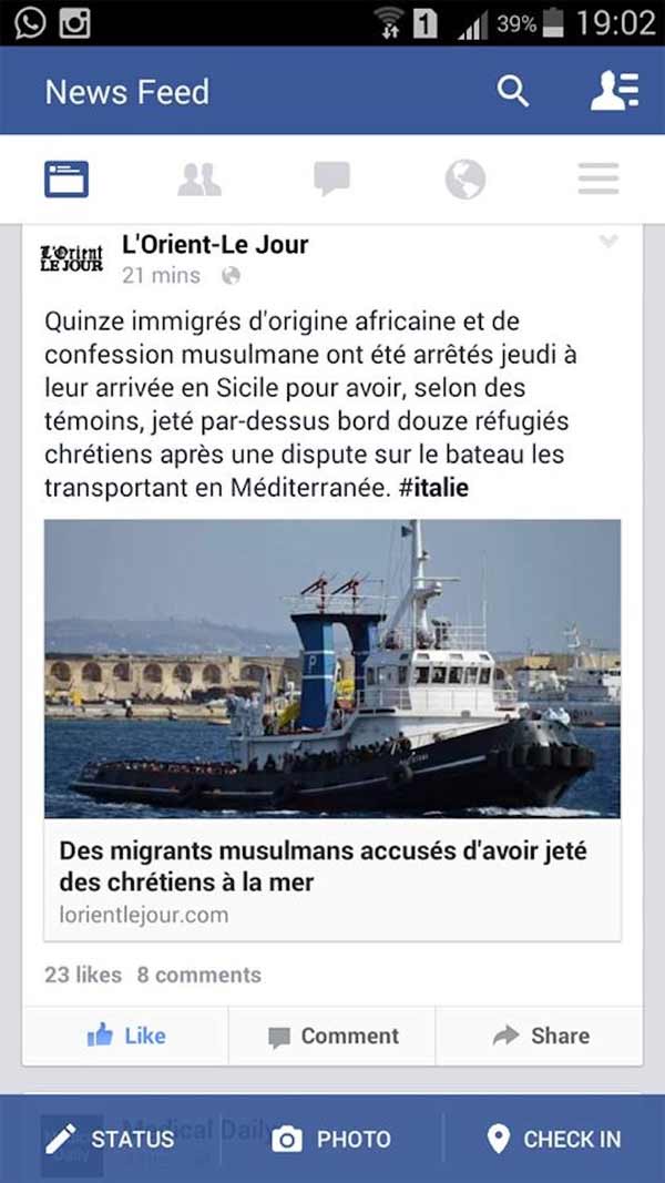 Atroce : des migrants musulmans ont jeté par-dessus bord des migrants  Atroce11