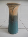 Lovely teal flambe trailed glazed stoneware vase - signed  Dscn2010