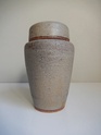 Small stoneware lidded jar PJ mark to lid and base Dscn3513