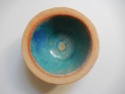 Melted glass glaze small bowl, incised decoration, monogram mark... Dscn3517