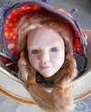 une tête de poupée en Fimo, help pour les yeux Ooak-e10