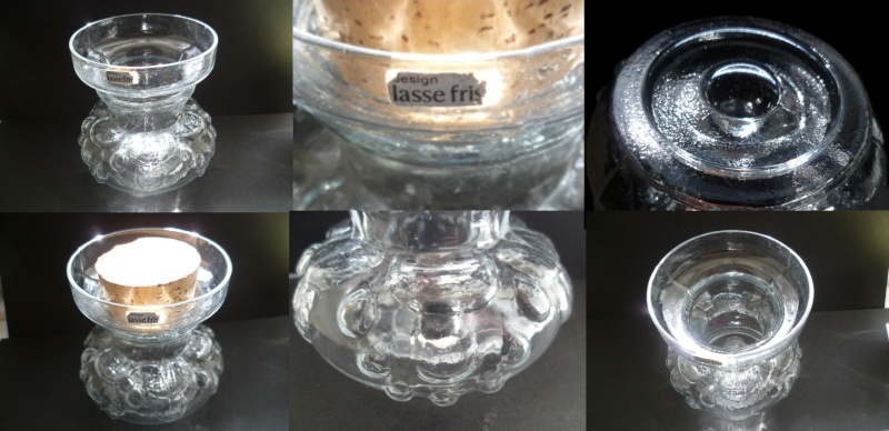 Clear Pressed glass corked jar Design by Lasse Fris... Lasse10