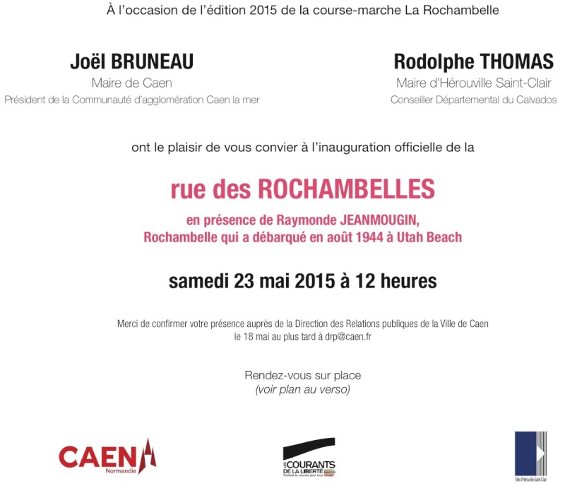 caen - Inauguration "rue des Rochambelles" CAEN  Carton12