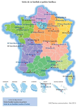 Unités de Vie Familiale : Carte actualisée des UVF Uvf_2011