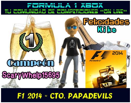 F1 2014 / CAMPEONATO PAPADEVILS - F1 XBOX / 100% G. P. DE CHINA, (SHANGAI) / RESULTADOS Y CLASIFICACIÓN / 18- 04- 2015   F1-pod29