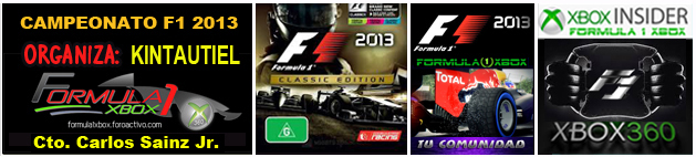F1 2013 / Cto. Carlos Sainz Jr.- Formula 1 Xbox / Sábados 23:15h./ Cada 15 días / Inscripciones. Logo_f18