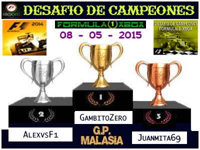 F1 2014 / CTO. DESAFIO CAMPEONES / PODIUM Y RESULTADOS / G.P. MALASIA / 08 - 05 -2015  Podium22