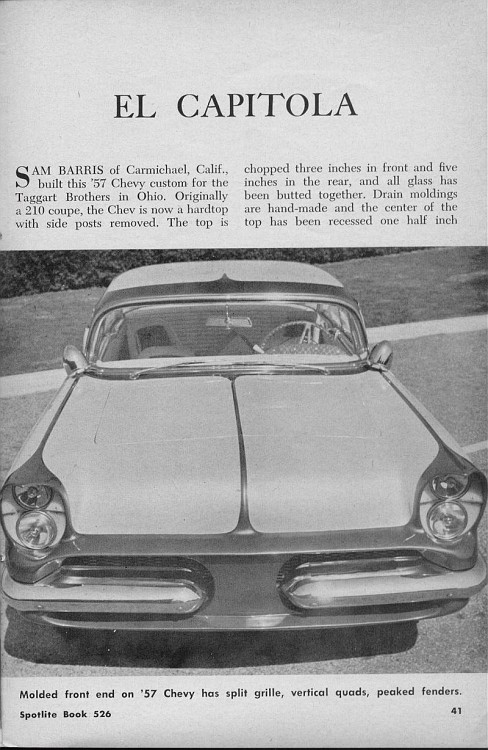 1957 Chevrolet - El Capitola  - Don Fletcher -  Sam & George Barris Mag22j10