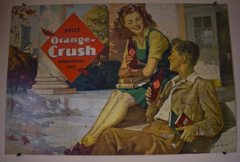 Affiche Orange Crush en carton Buvez_10