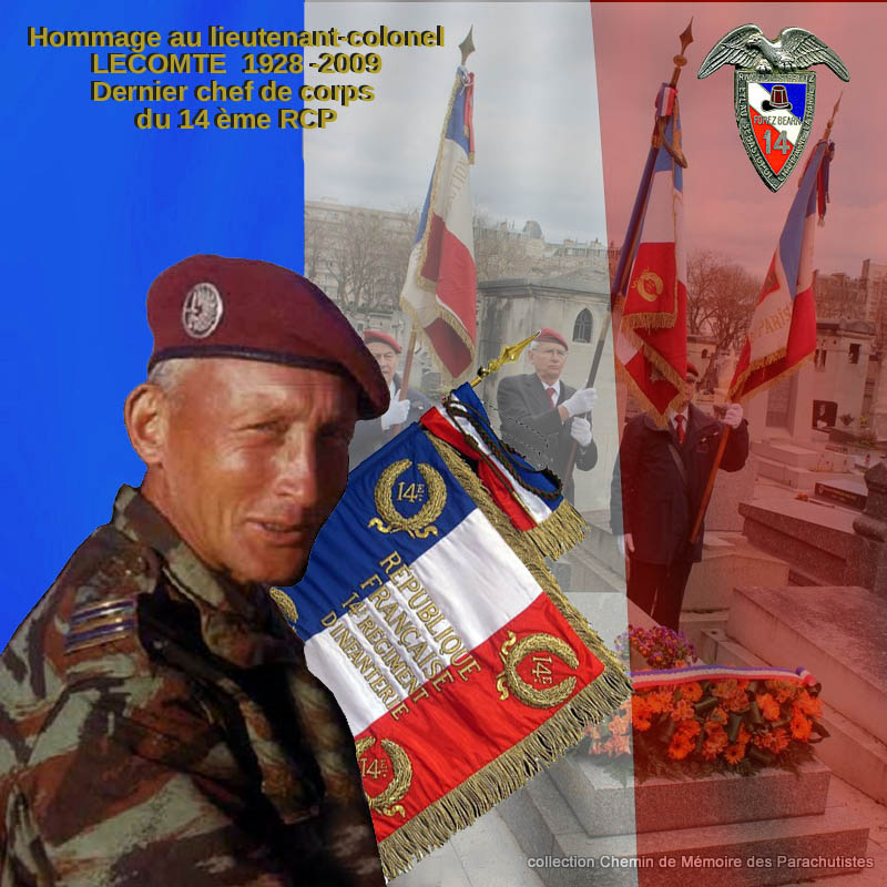 Le lieutenant-colonel Pierre Lecomte, immense figure de notre histoire para a été honoré aujourd'hui au cimetière Montparnasse