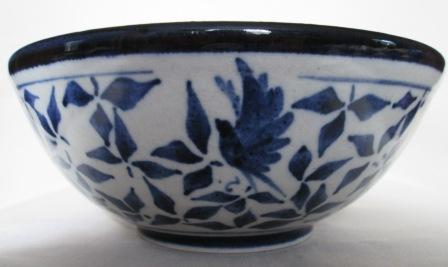 Blue & White Bird Bowl by Dianne Brady Bird_b11