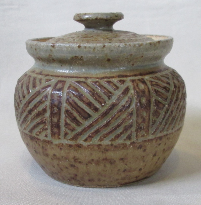 Carved lidded pot was made by Allen Jowitt Img_2617