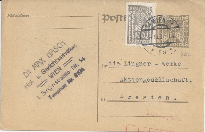 Postkartenserie "Quadratischer Wertstempel - Wertziffer im Dreieck" 1922-24 - Seite 5 Bild14