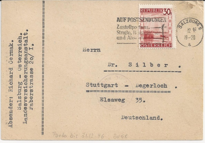 1945 - Notmaßnahmen und Provisorien bei Postkarten 1945-1948 Bild_331