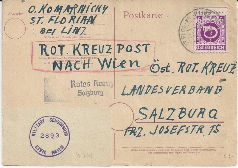 Notmaßnahmen und Provisorien bei Postkarten 1945-1948 Bild_333