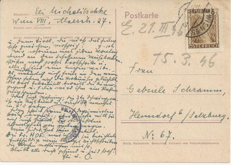 Notmaßnahmen und Provisorien bei Postkarten 1945-1948 Bild_338