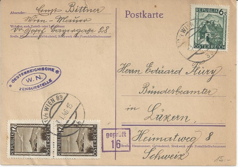 Notmaßnahmen und Provisorien bei Postkarten 1945-1948 Bild_524