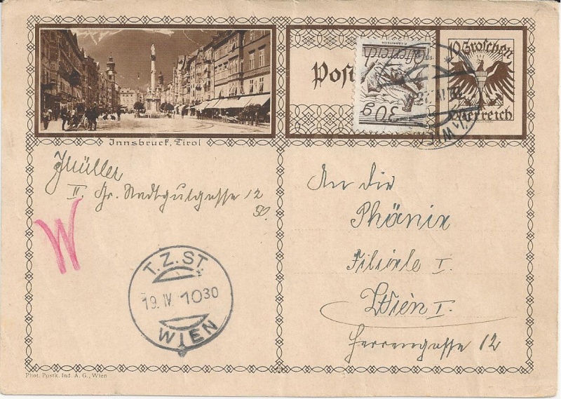 Österreich - Bedarfspost Ganzsachen Österreich 1925-1938 Bild_610