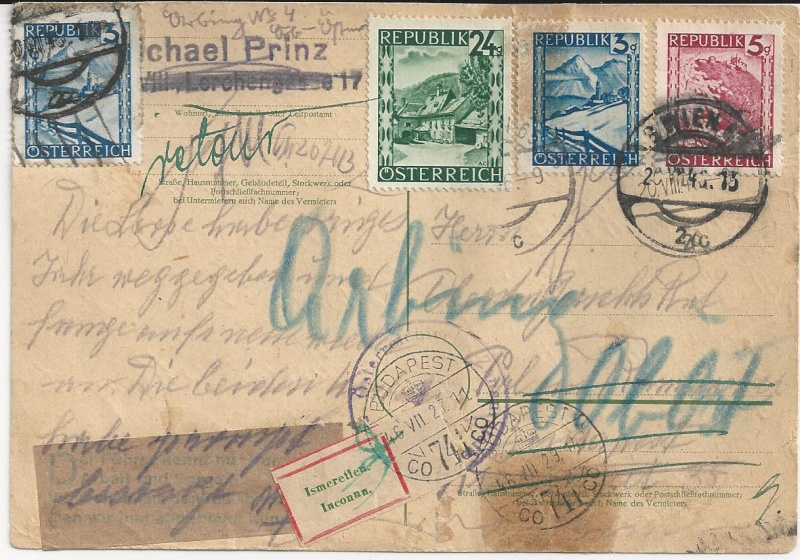 1945 - Notmaßnahmen und Provisorien bei Postkarten 1945-1948 Bild_616