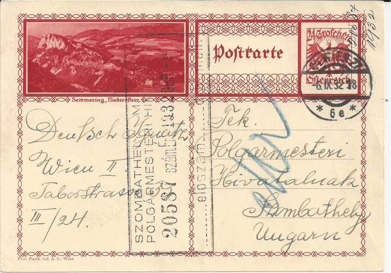 Österreich - Bedarfspost Ganzsachen Österreich 1925-1938 Bild_911