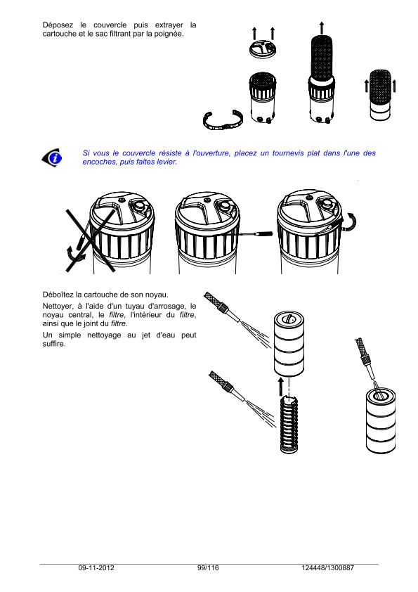Sortir et remettre la cartouche CW100 Notice12