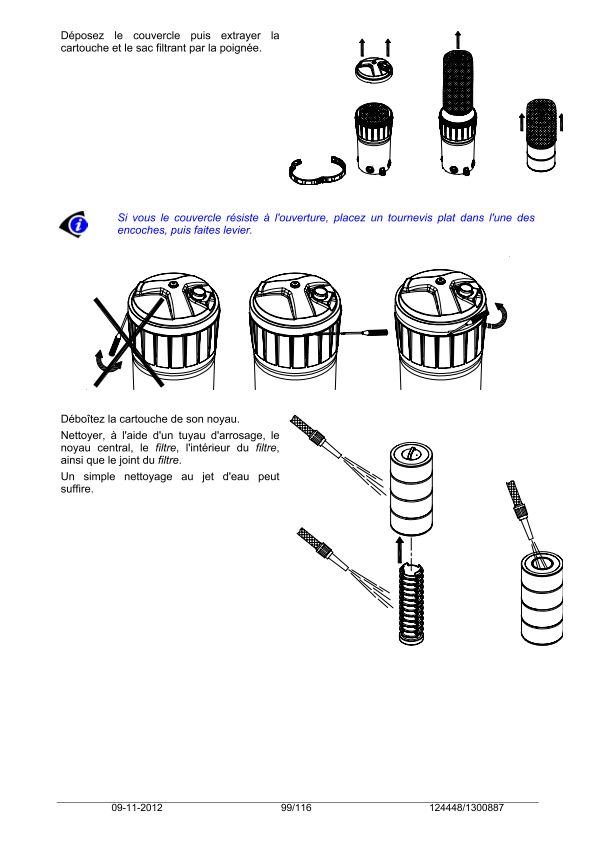 Sortir et remettre la cartouche CW100  Notice12