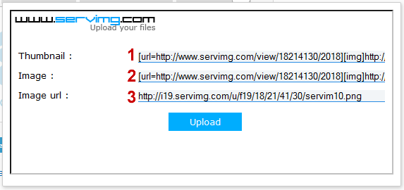 How to host an image with Servimg?  Scr310