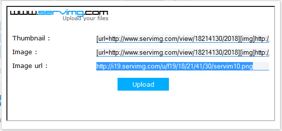 How to host an image with Servimg?  Scr410