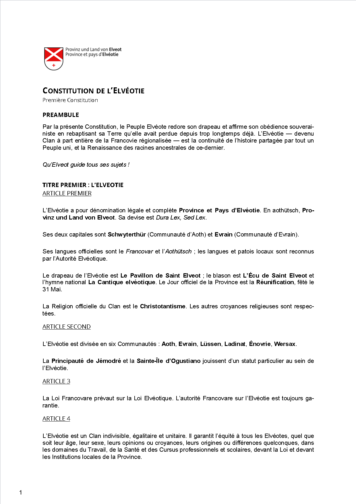 Demande d'organisation du Référendum local sur la Constitution elvéotique Page111