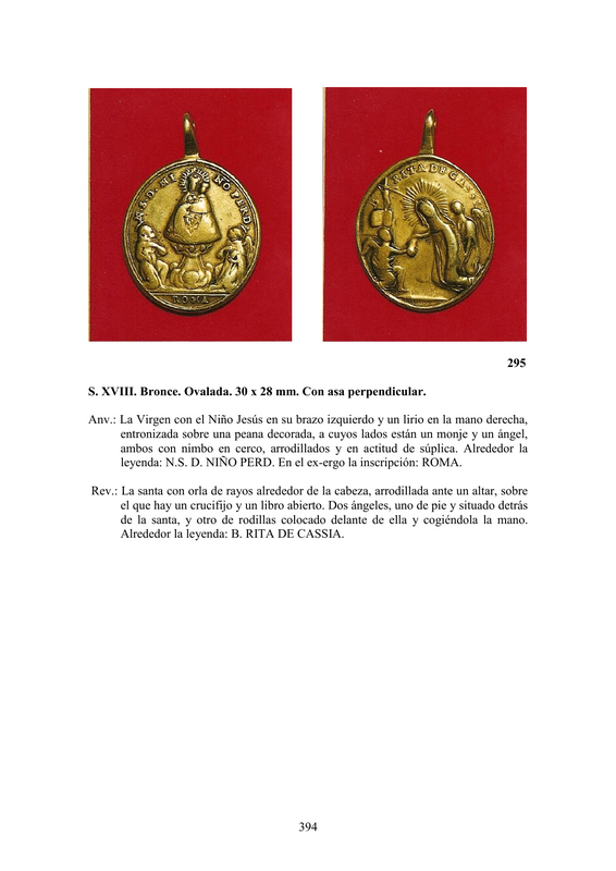 LA MEDALLA DE DEVOCIÓN EN EUROPA ENTRE LOS SIGLOS XVI Y XIX  por  Fernando Sainz Varona - Página 16 39410