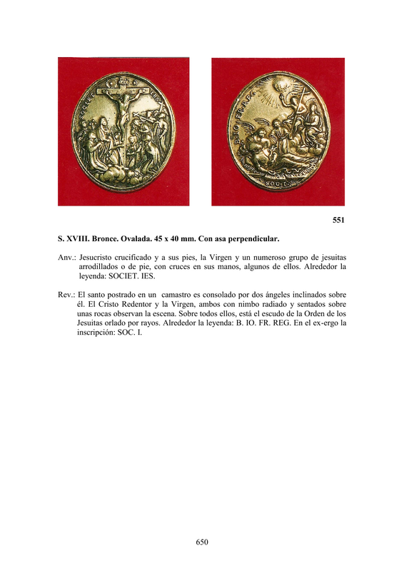 LA MEDALLA DE DEVOCIÓN EN EUROPA ENTRE LOS SIGLOS XVI Y XIX  por  Fernando Sainz Varona - Página 27 65010