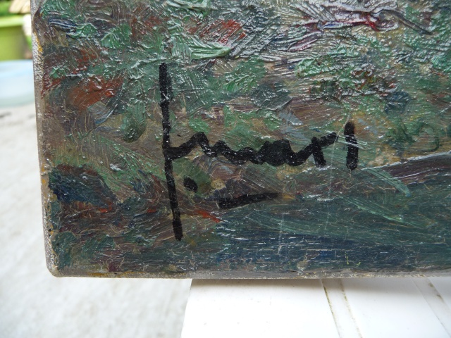 peinture pavots signature a identifié P1080621