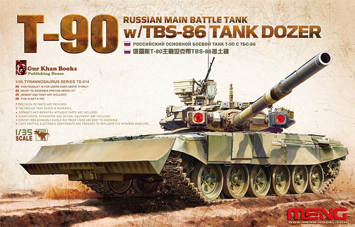 Nov: Tanque T-90 c/TBS-86 Tank Dozer por Meng Ts-01410