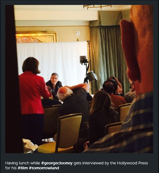 George Clooney at the press conference of TOMORROWLAND 8th May 2015 Press10