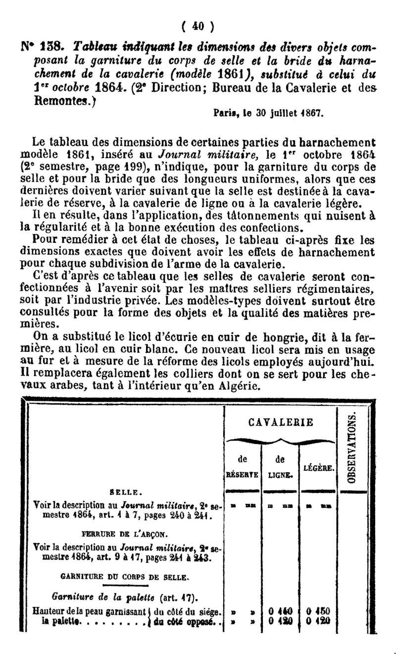 La selle française de cavalerie modèle 1861  30_jui11