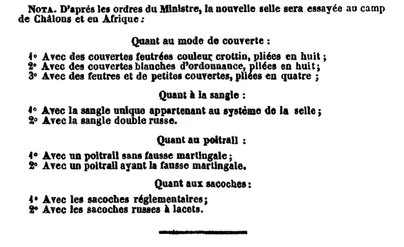 La selle française de cavalerie modèle 1861  Notice11