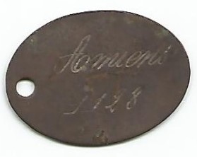 Plaque d'identité - VECHARD Albert  EL 1875   AMIENS 1128 Vechar12