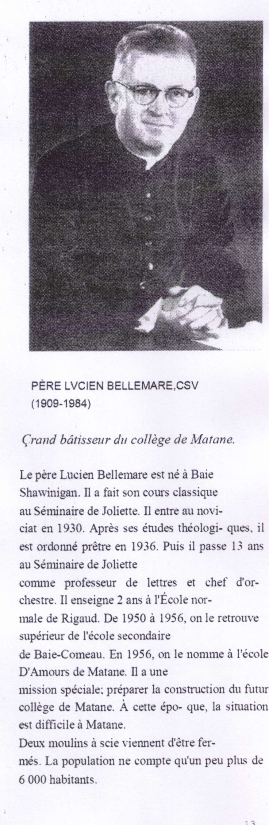 Bellemare, Père Lucien, Clerc St- (1909-1984) Pyre_l11