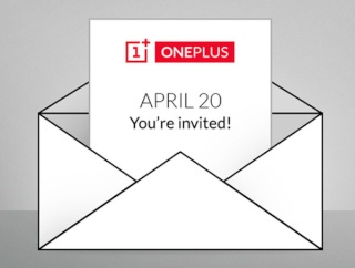 OnePlus has an event on 20th April Invitations send to the invitees On-epl10