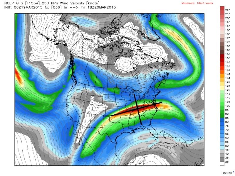 Discussion on how Upper Level Jet Streaks can lead to enchanced Rising or Sinking air (By Raymond Bacek) Gfs_uv10