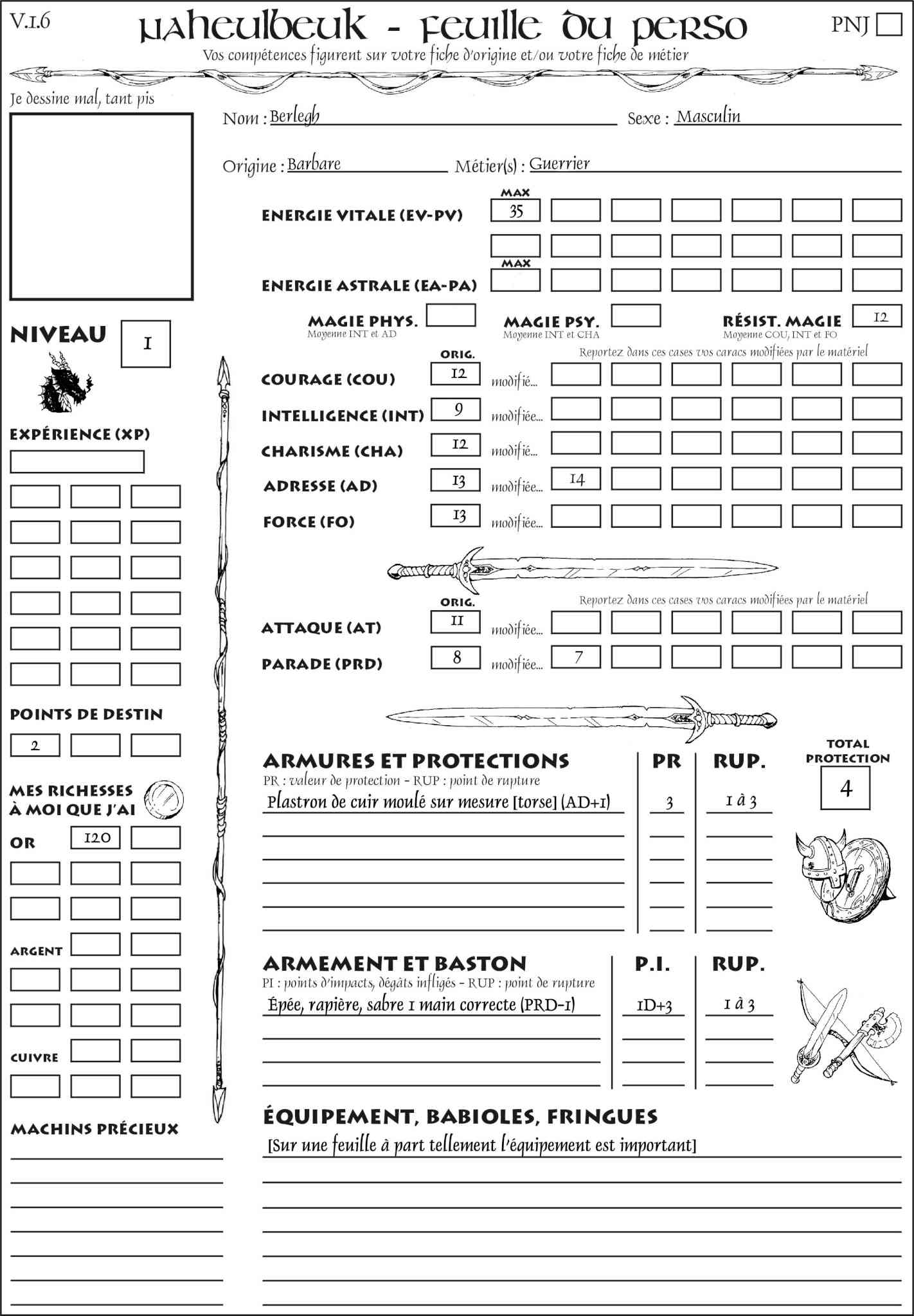 Berlegh, le Barbare Guerrier niv.1 Naheul13