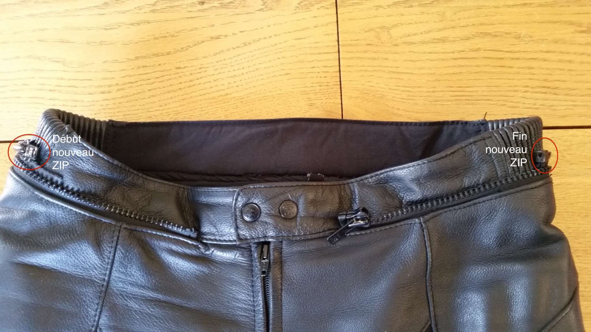 Cordonnier pour ajouter un ZIP entre son veston et son pantalon Zip_211