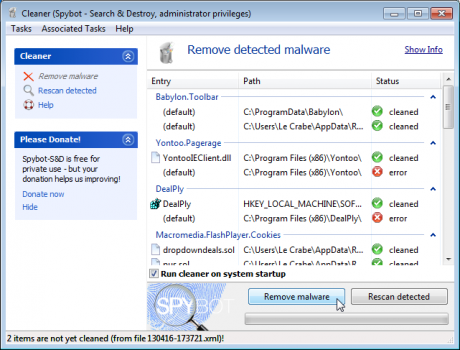 TUTORIAL: How to clean your desktop, delete virus and malware? Spybot17