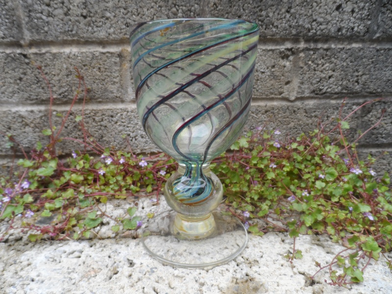 Vintage swirl glass vase/goblet #1 Sam_3214