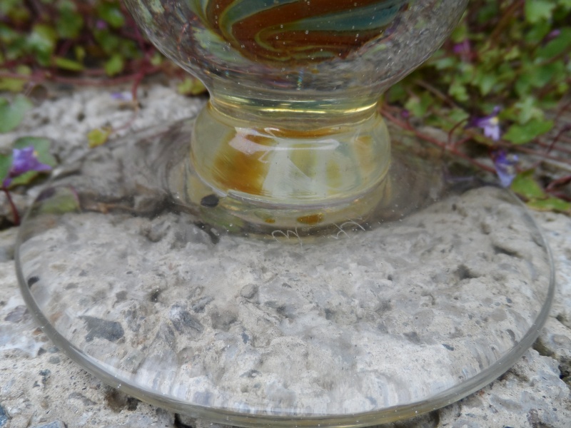 Vintage swirl glass vase/goblet #1 Sam_3216