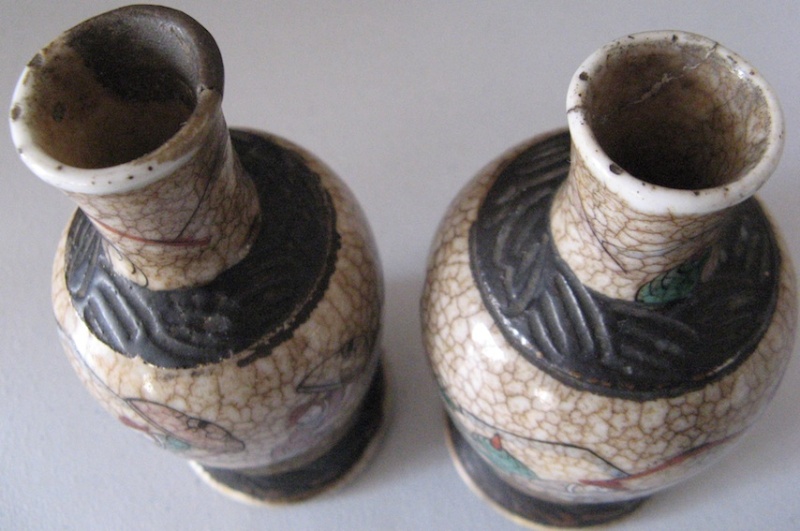 Vase bouteille de Nankin Pot610