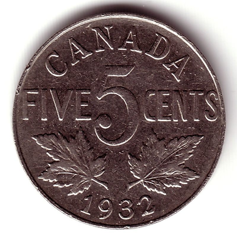 1932 - Coin Fendillé S de CENTS & à travers GEORGIV 1110